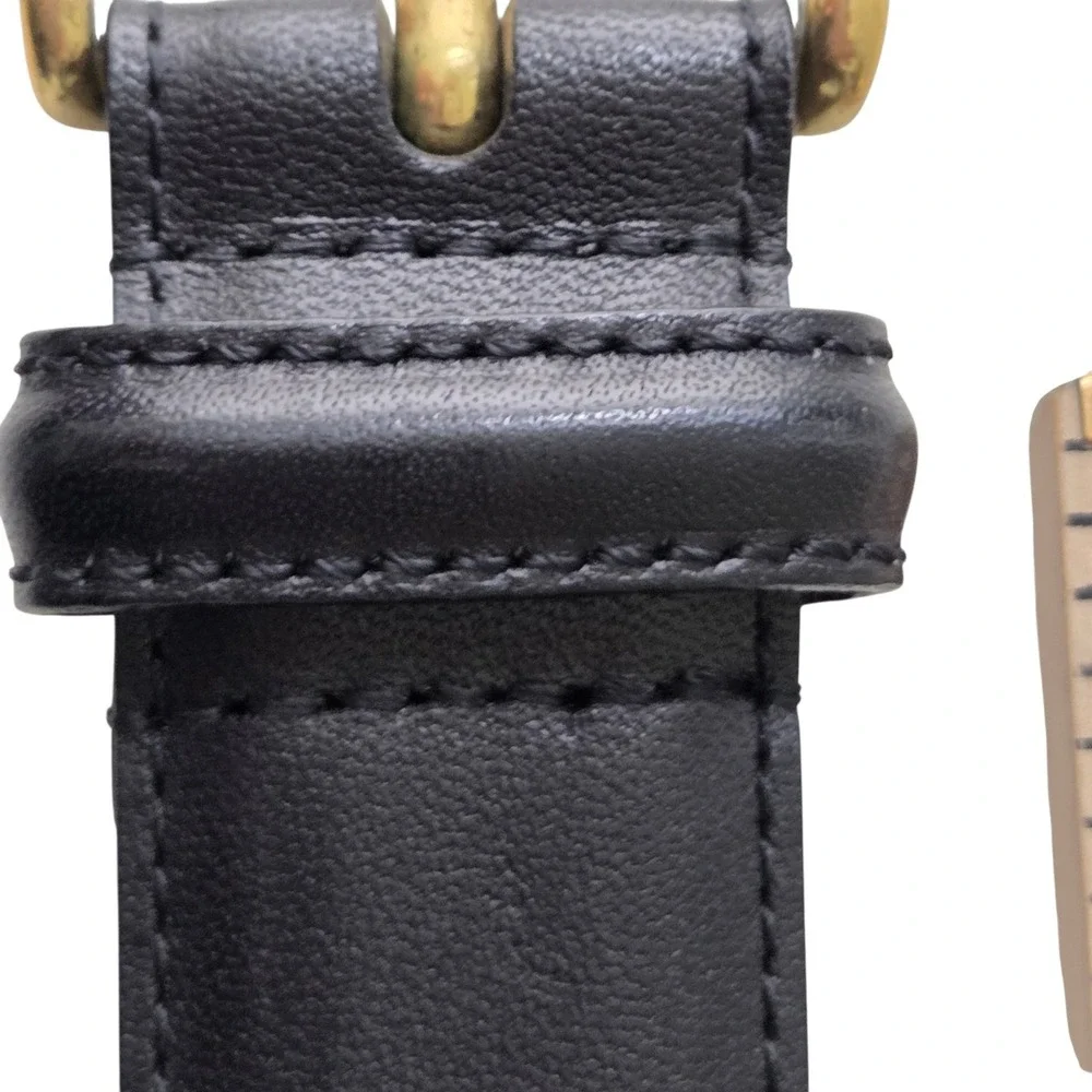 Coach Mens Black Leather Handcrafted Belt 36